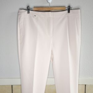 Adrianna Papell  light Pink Kate fit stretch tapered trousers  Size 14
